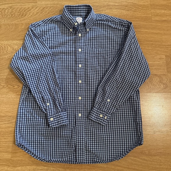 Brooks Brothers Other - BROOKS BROTHERS‎ 346 The Original Polo Shirt Men's Medium Blue Plaid Preppy EUC